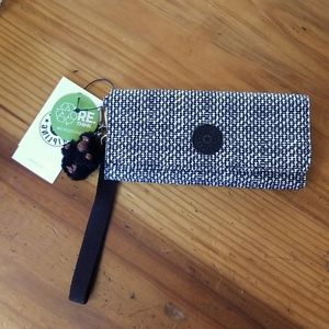 Kipling RUBI wallet hand clutch black & white